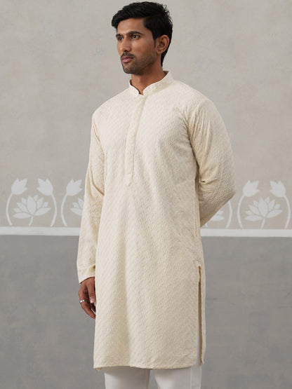 Men Embroidered Viscose Rayon Kurta