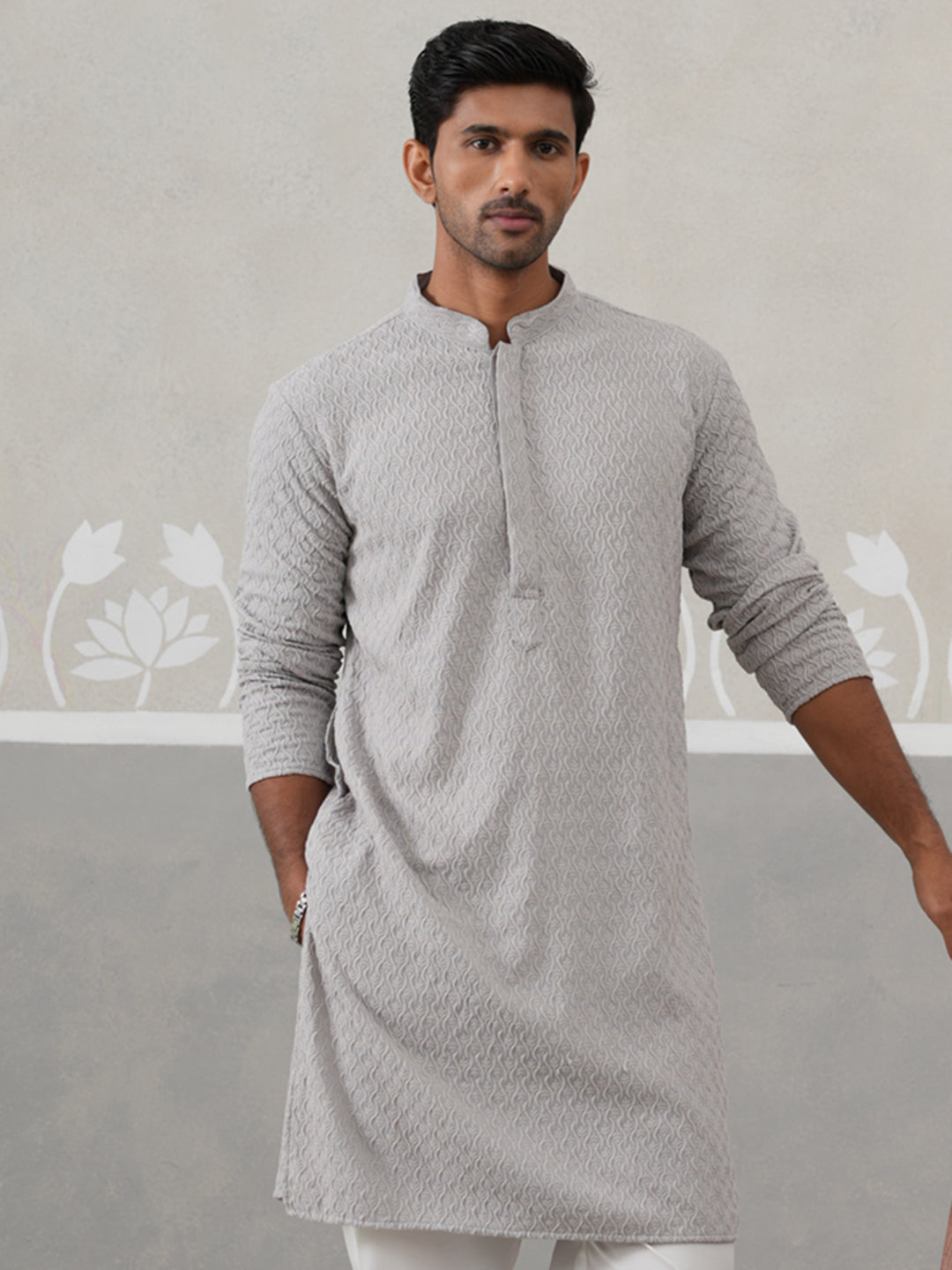 Men Embroidered Viscose Rayon Kurta