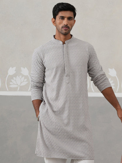 Men Embroidered Viscose Rayon Kurta