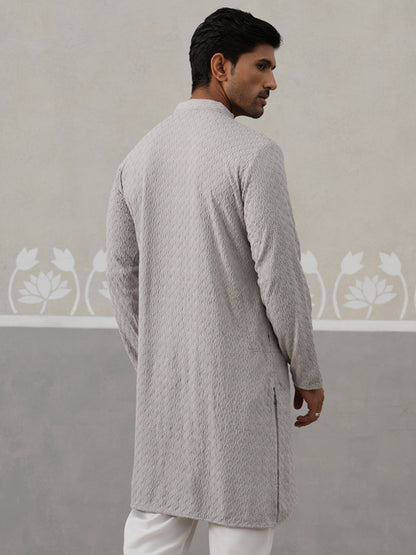 Men Embroidered Viscose Rayon Kurta
