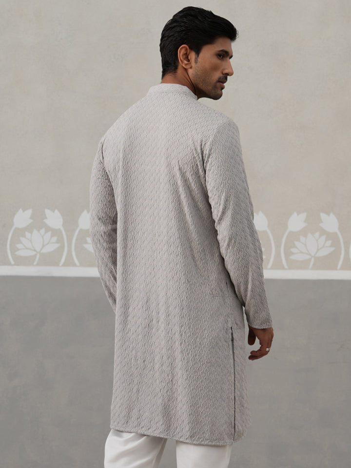 Men Embroidered Viscose Rayon Kurta