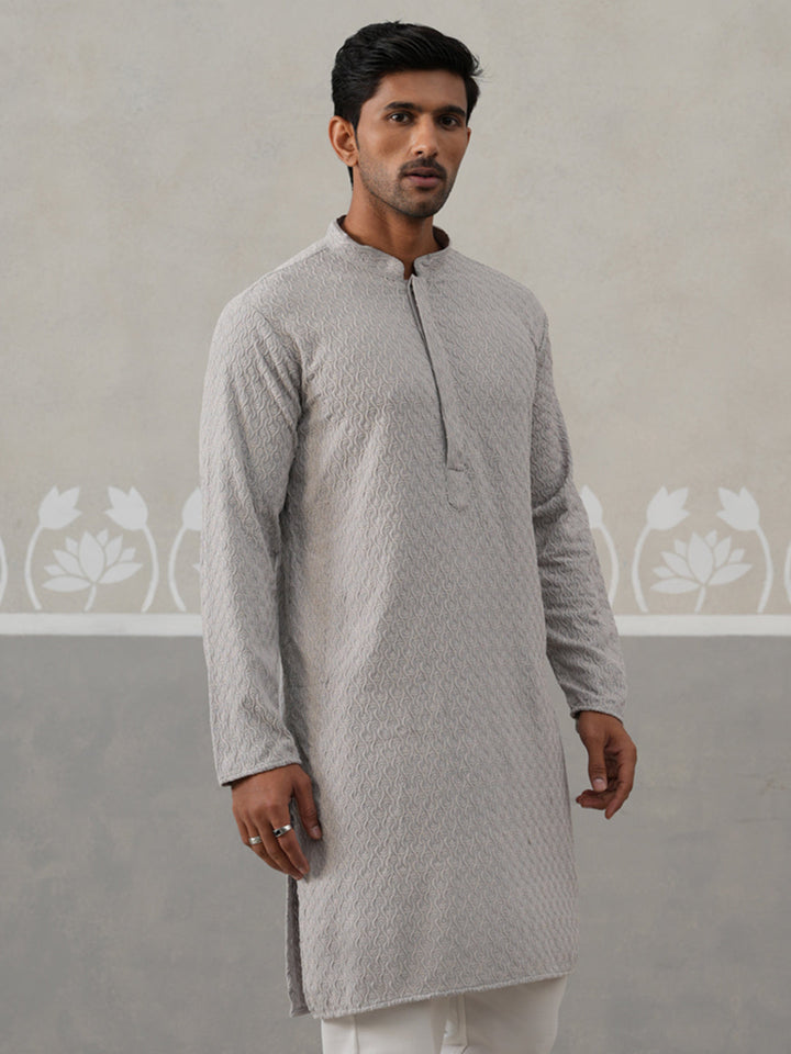 Men Embroidered Viscose Rayon Kurta