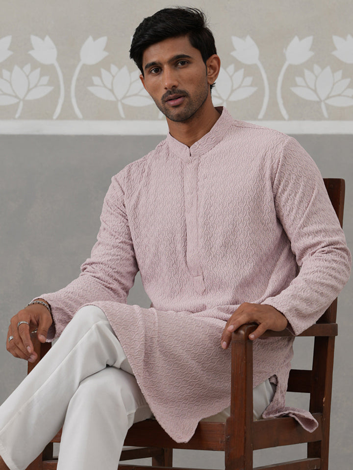 Men Embroidered Viscose Rayon Kurta