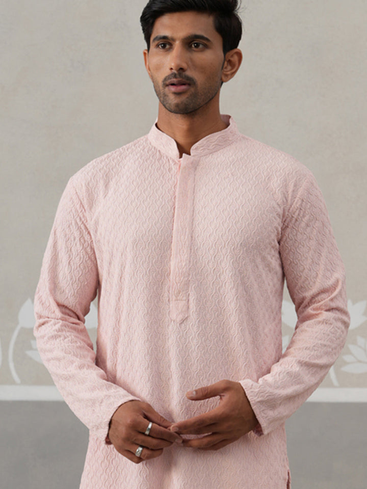 Men Embroidered Viscose Rayon Kurta