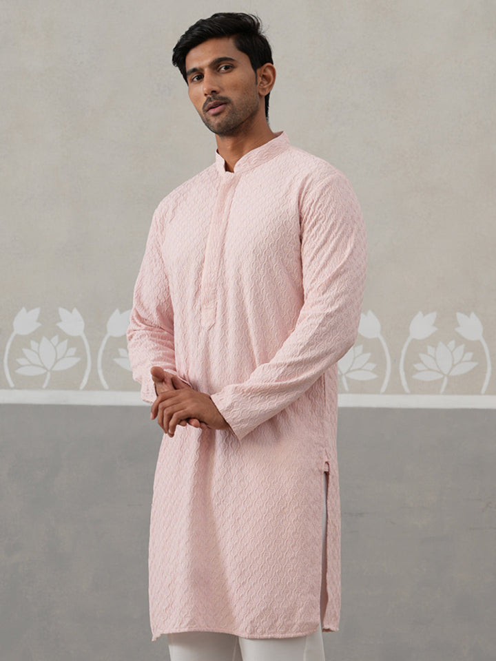 Men Embroidered Viscose Rayon Kurta
