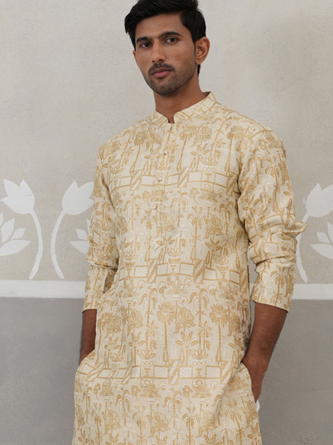 Designer Silk Blend Kurta For Men