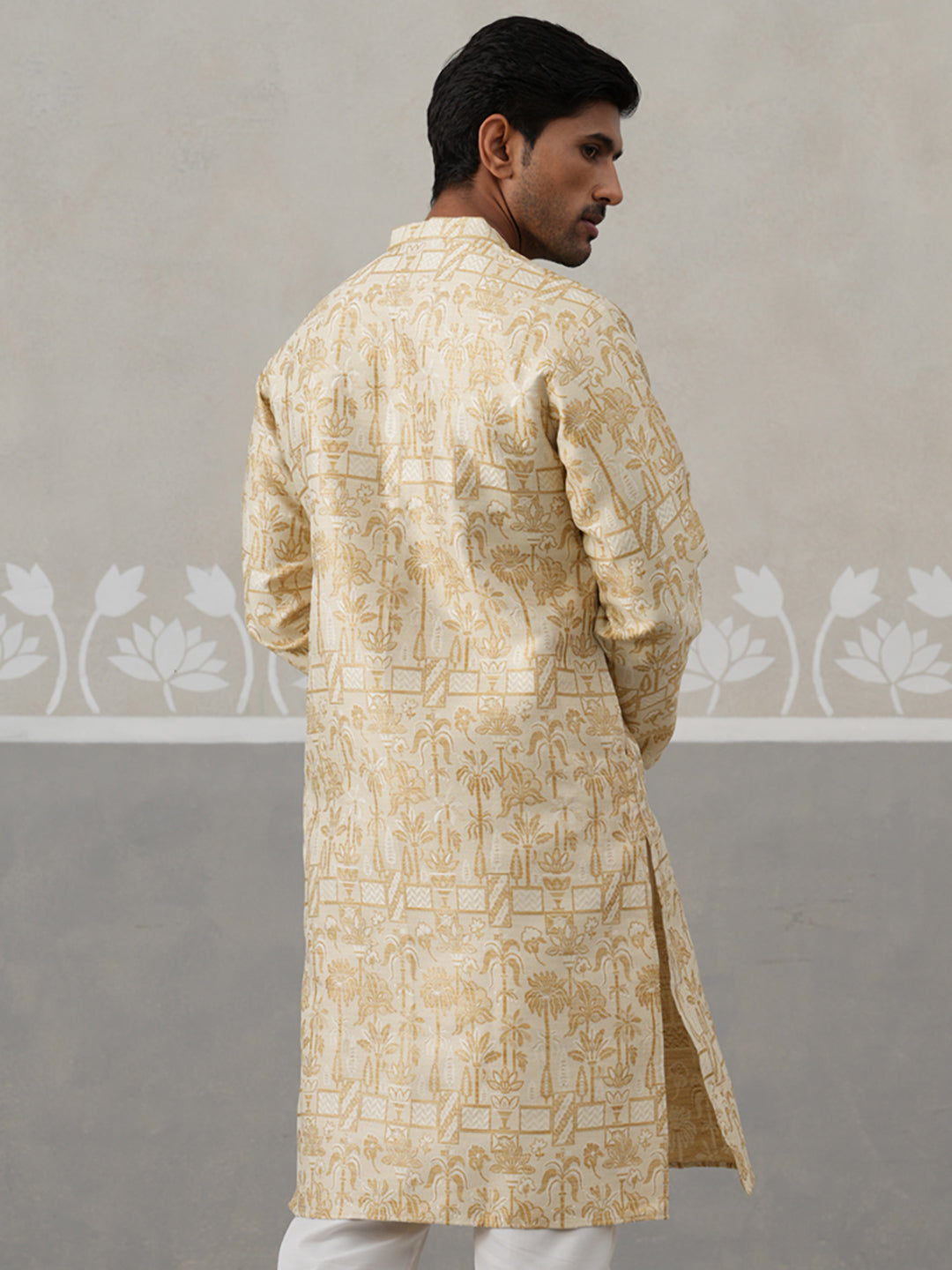 Designer Silk Blend Kurta For Men