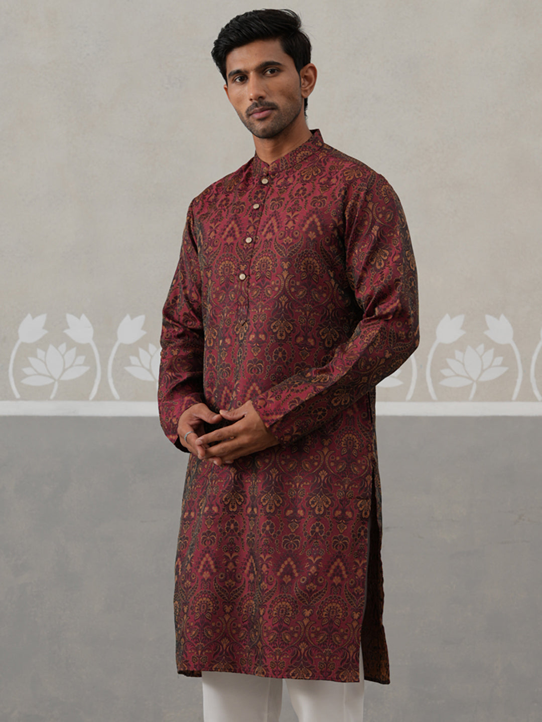 Silk Blend Designer Kurta For Men