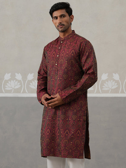 Silk Blend Designer Kurta For Men