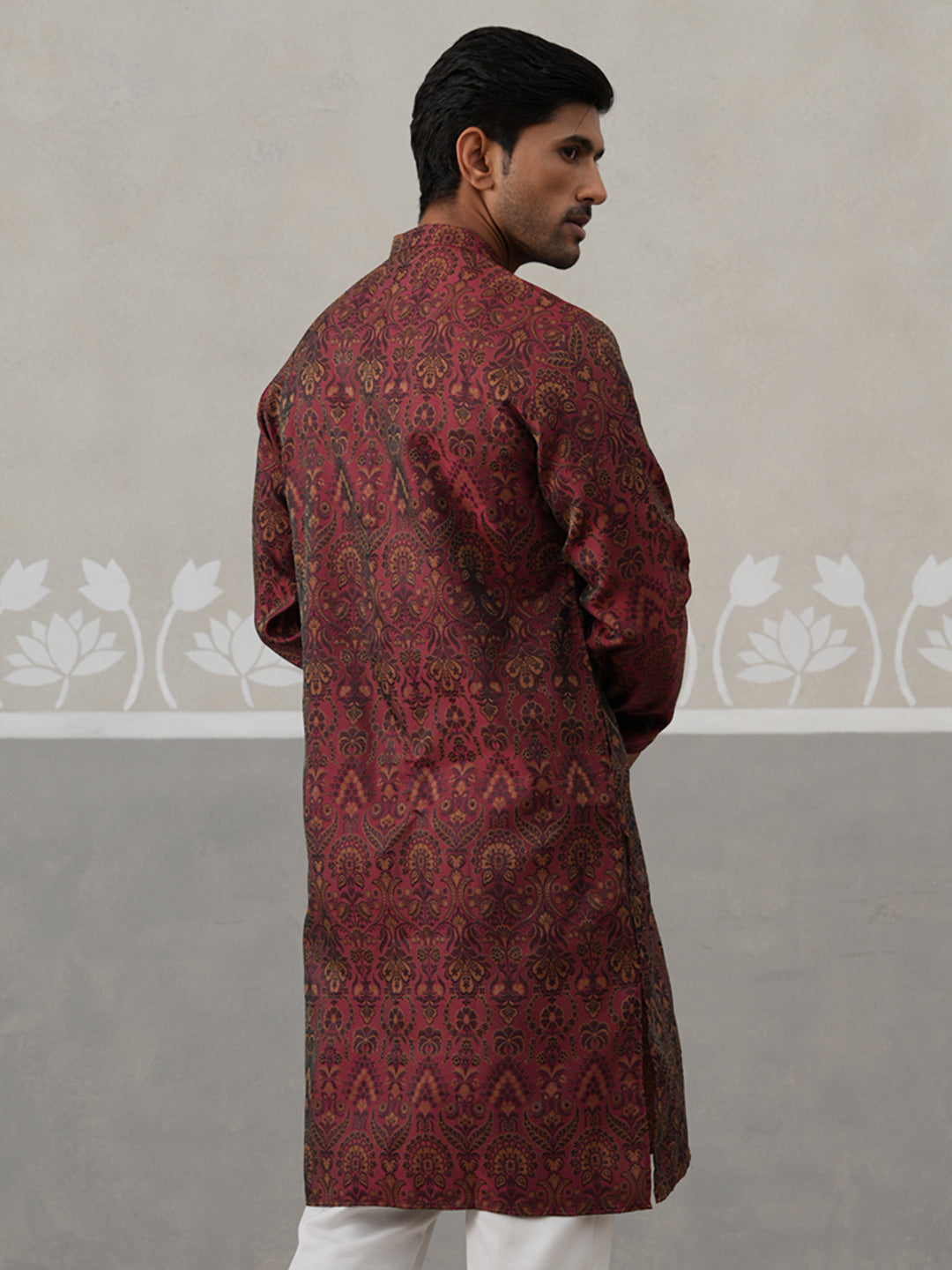 Silk Blend Designer Kurta For Men
