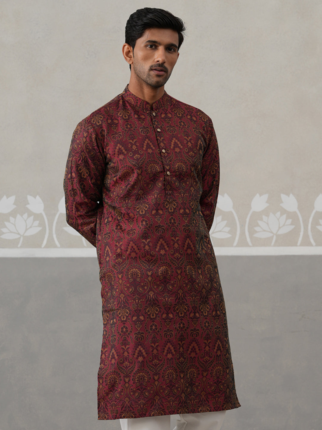 Silk Blend Designer Kurta For Men