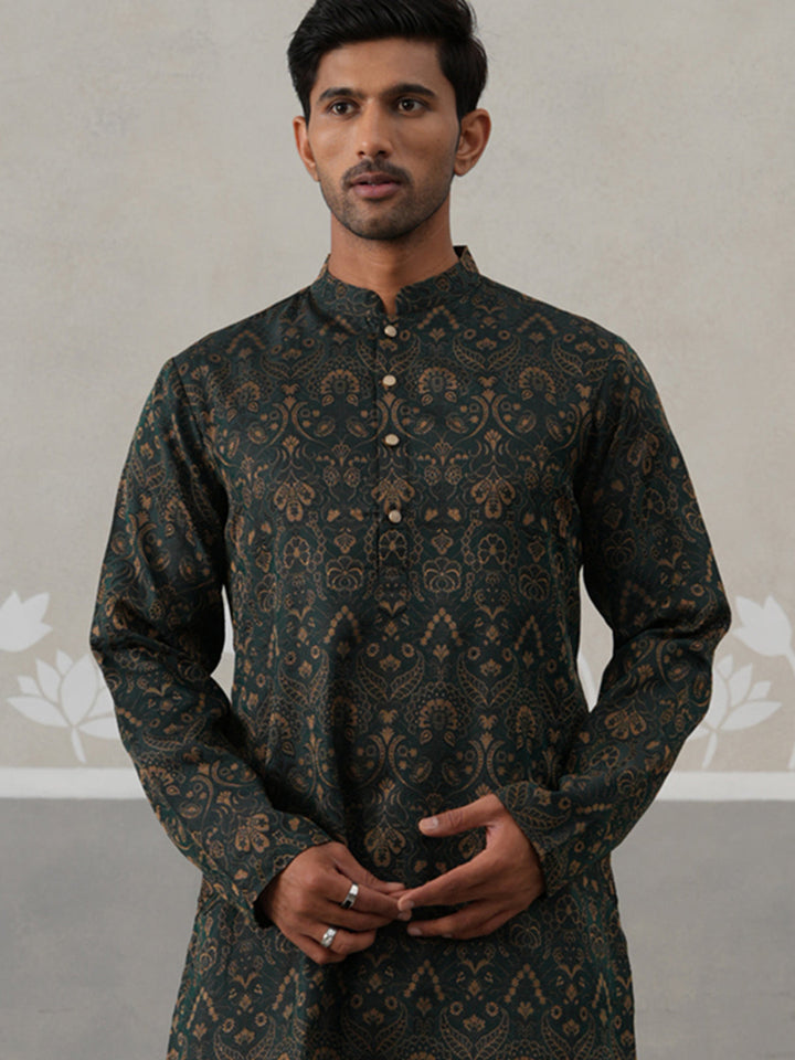 Silk Blend Designer Kurta For Men