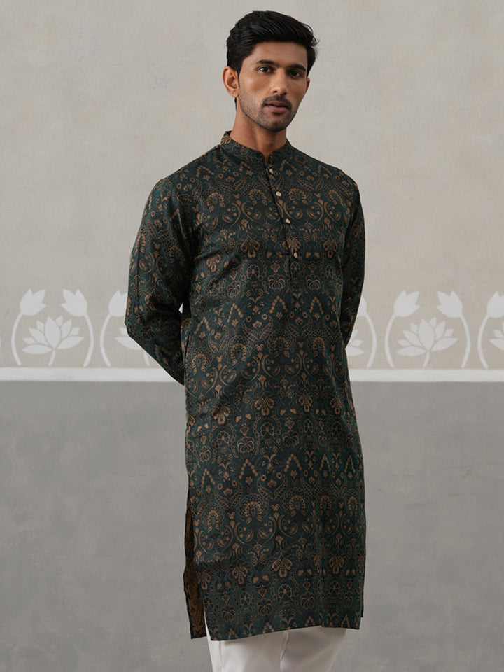 Silk Blend Designer Kurta For Men