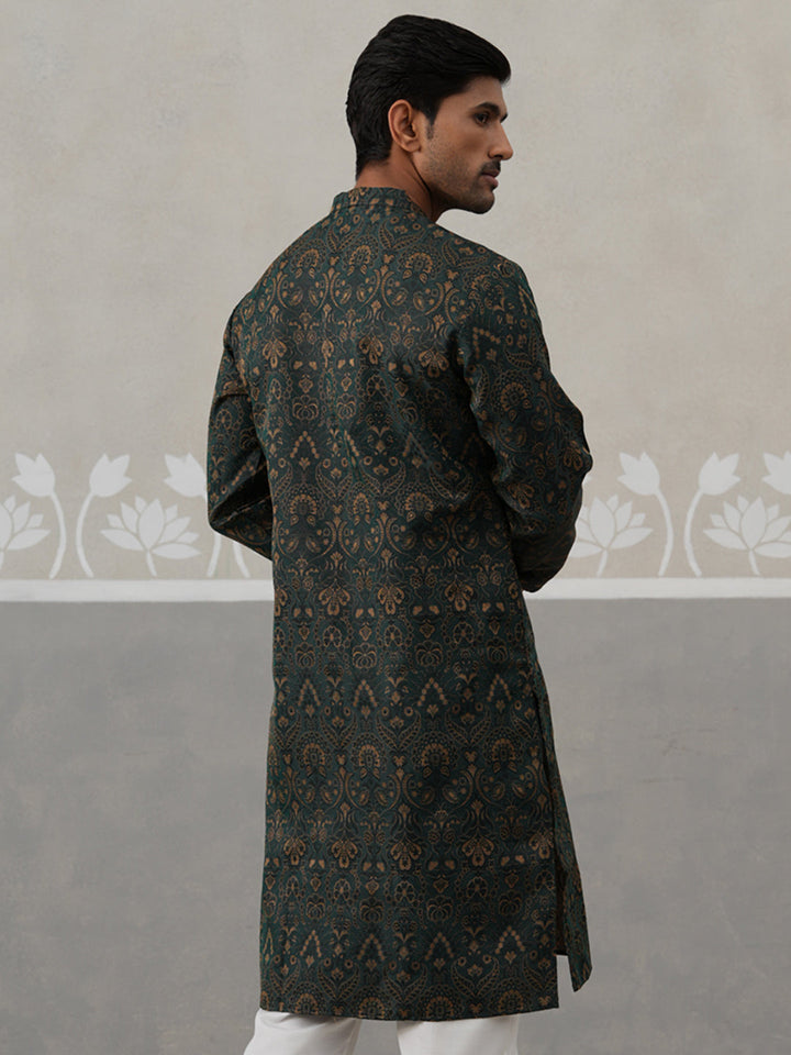 Silk Blend Designer Kurta For Men