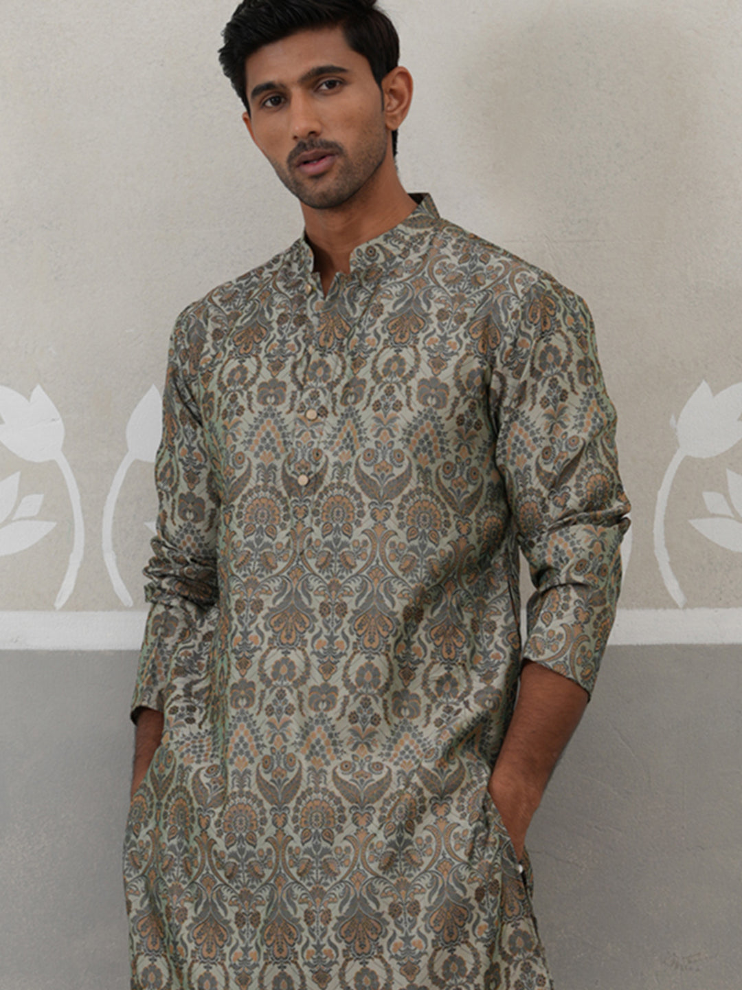 Silk Blend Designer Kurta For Men