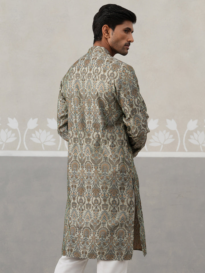 Silk Blend Designer Kurta For Men