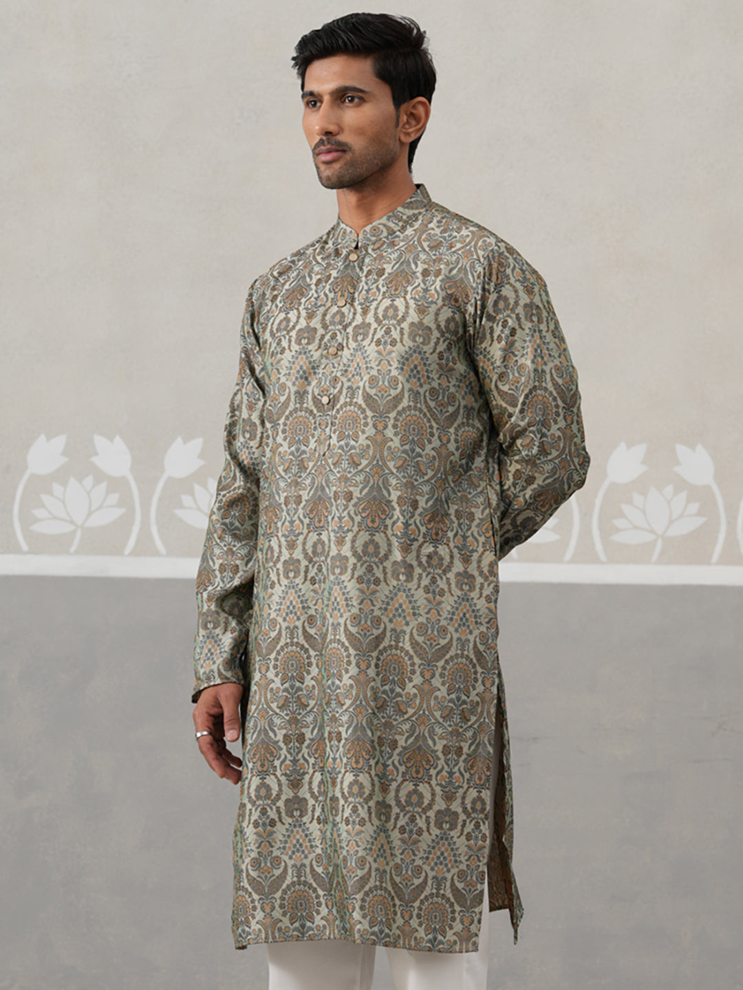 Silk Blend Designer Kurta For Men