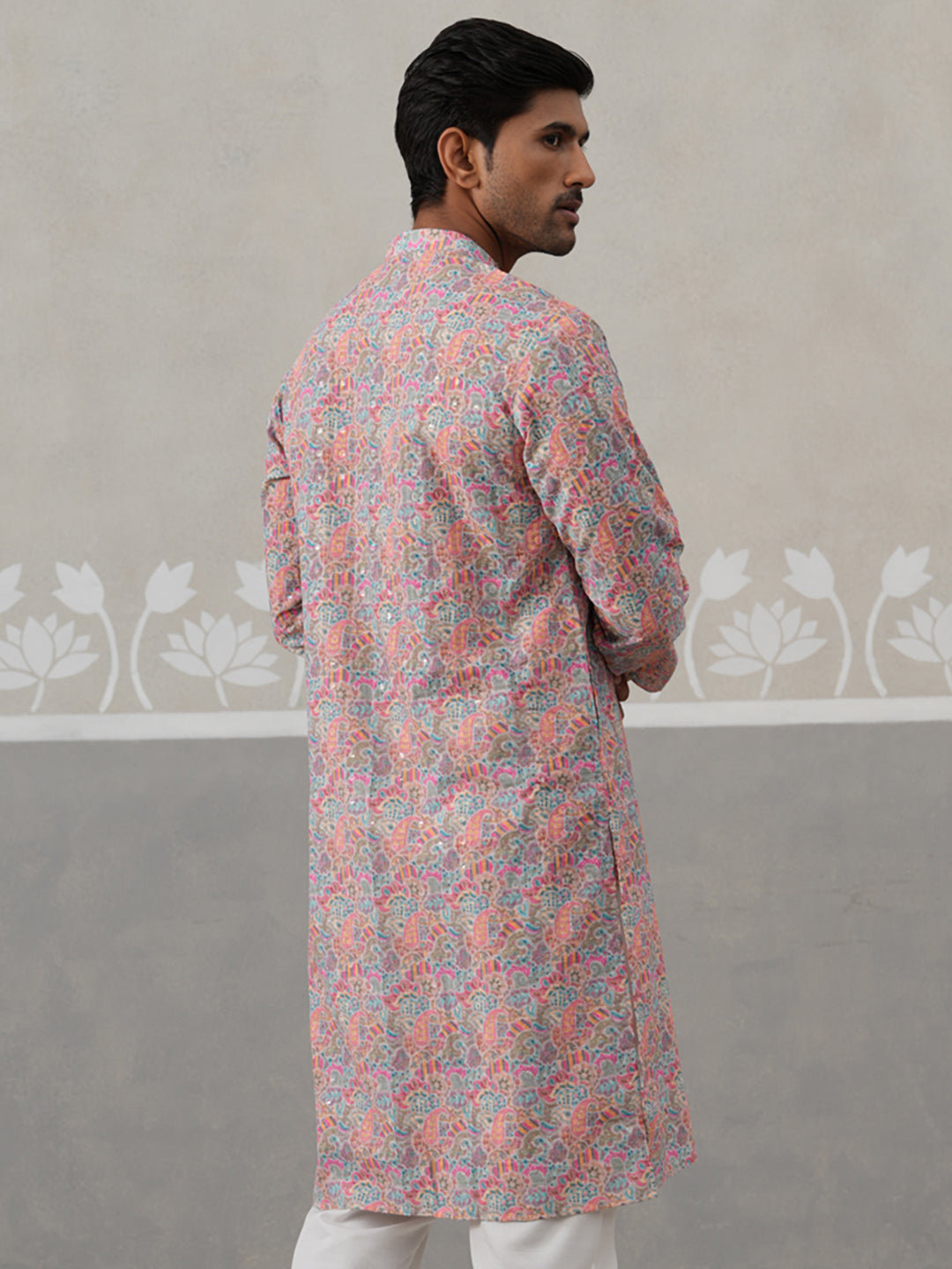 Printed And Embroidered Kurta.