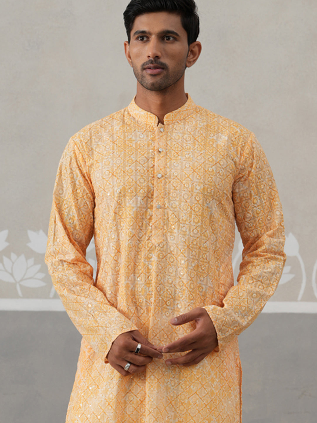 Printed And Embroidered Kurta.