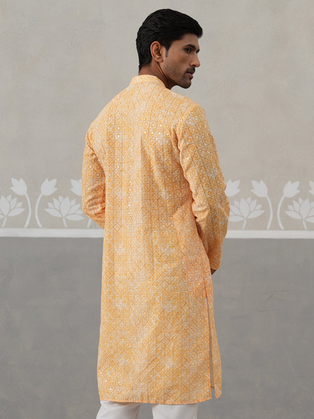 Printed And Embroidered Kurta.