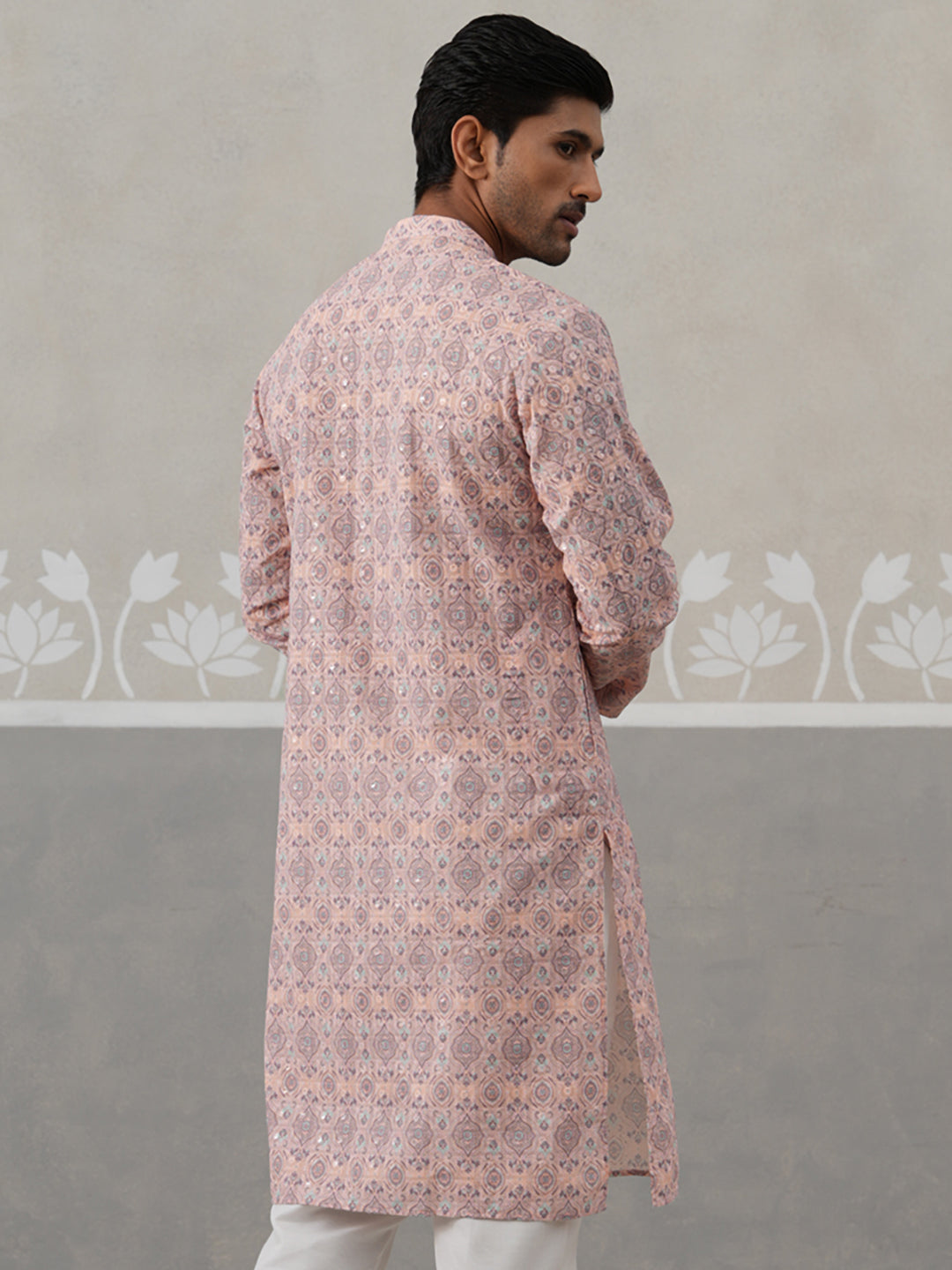 Printed And Embroidered Kurta.