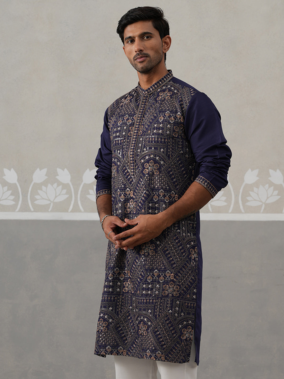 Traditional Embroidered Kurta For Men