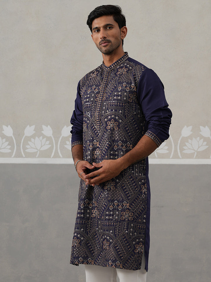 Traditional Embroidered Kurta For Men