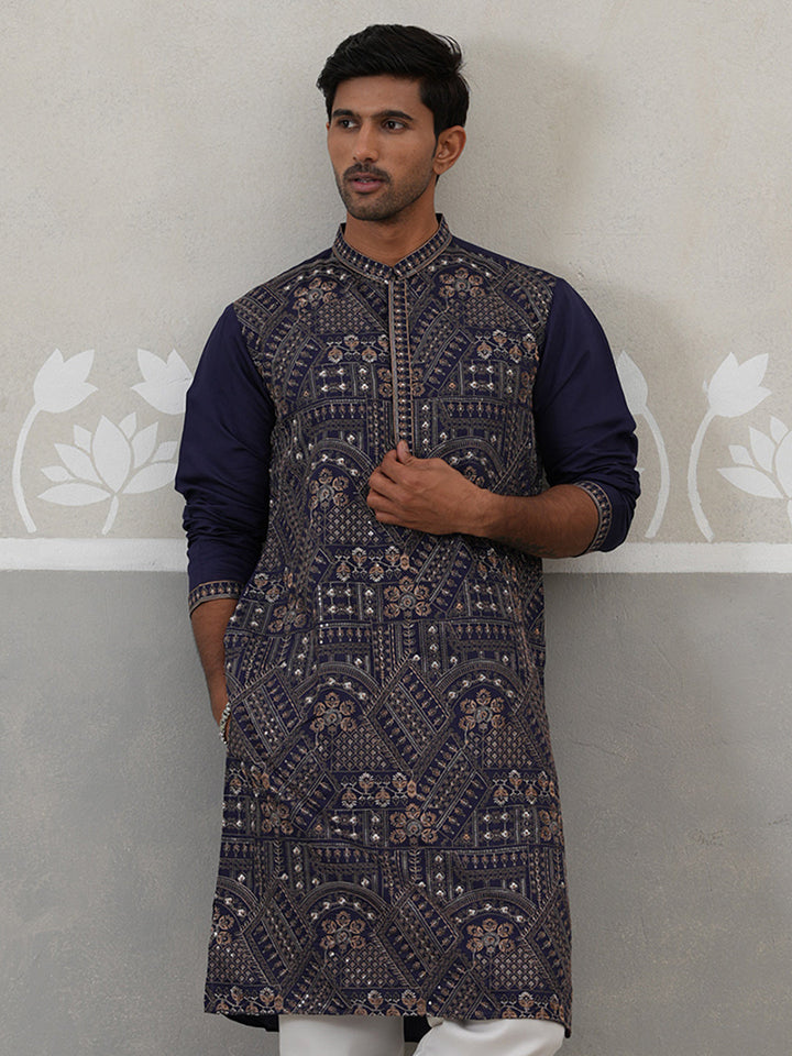 Traditional Embroidered Kurta For Men