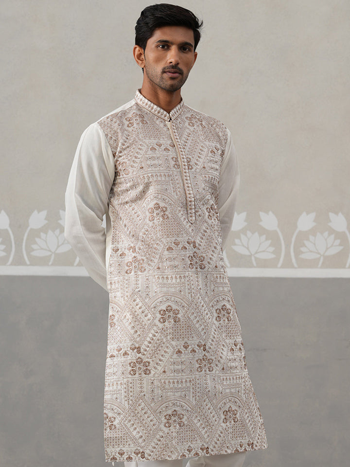 Traditional Embroidered Kurta For Men
