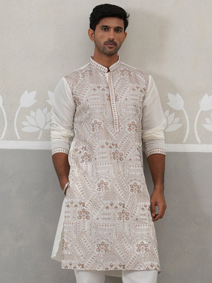 Traditional Embroidered Kurta For Men