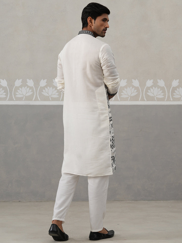 Silk Blend Embroidered Kurtas.