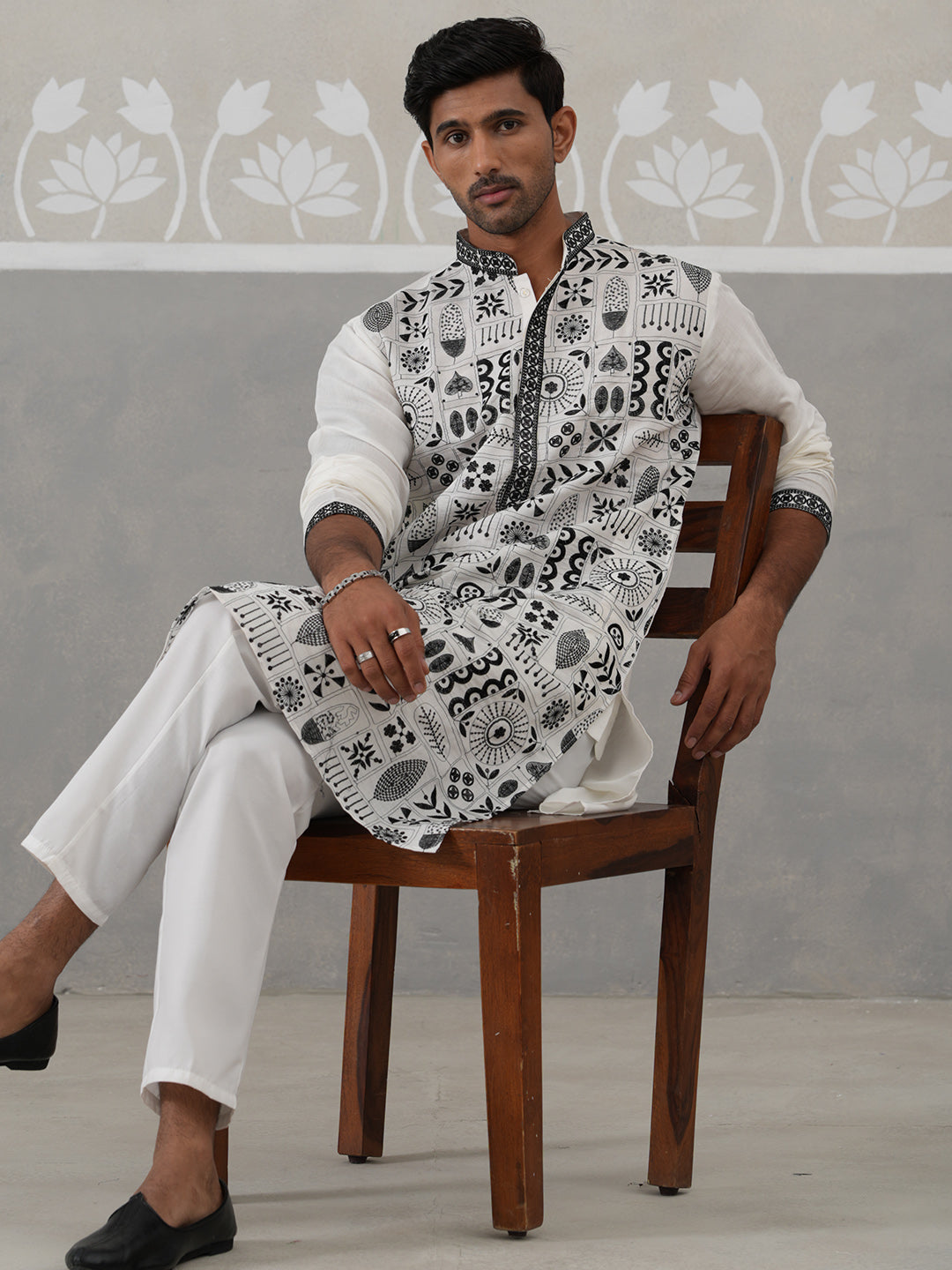 Silk Blend Embroidered Kurtas.
