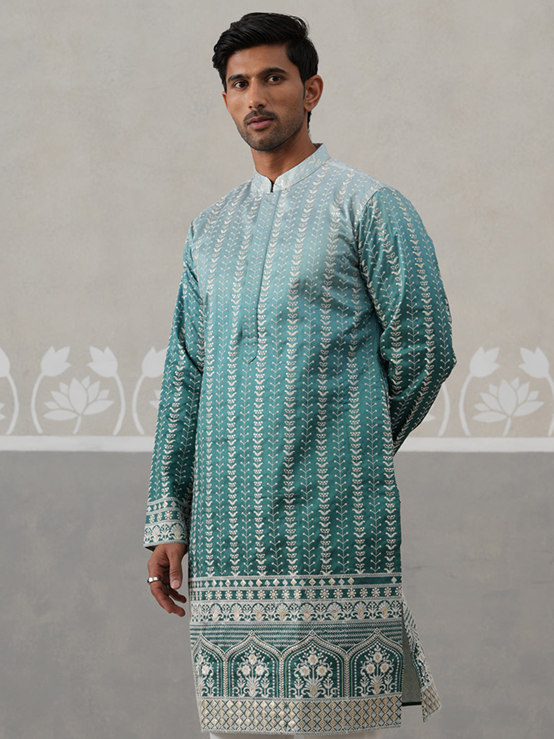 Silk Blend Kurta For Men.