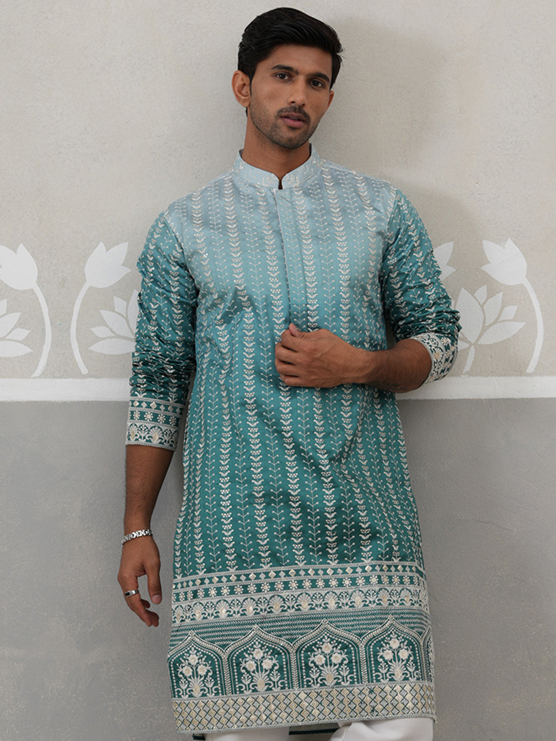 Silk Blend Kurta For Men.