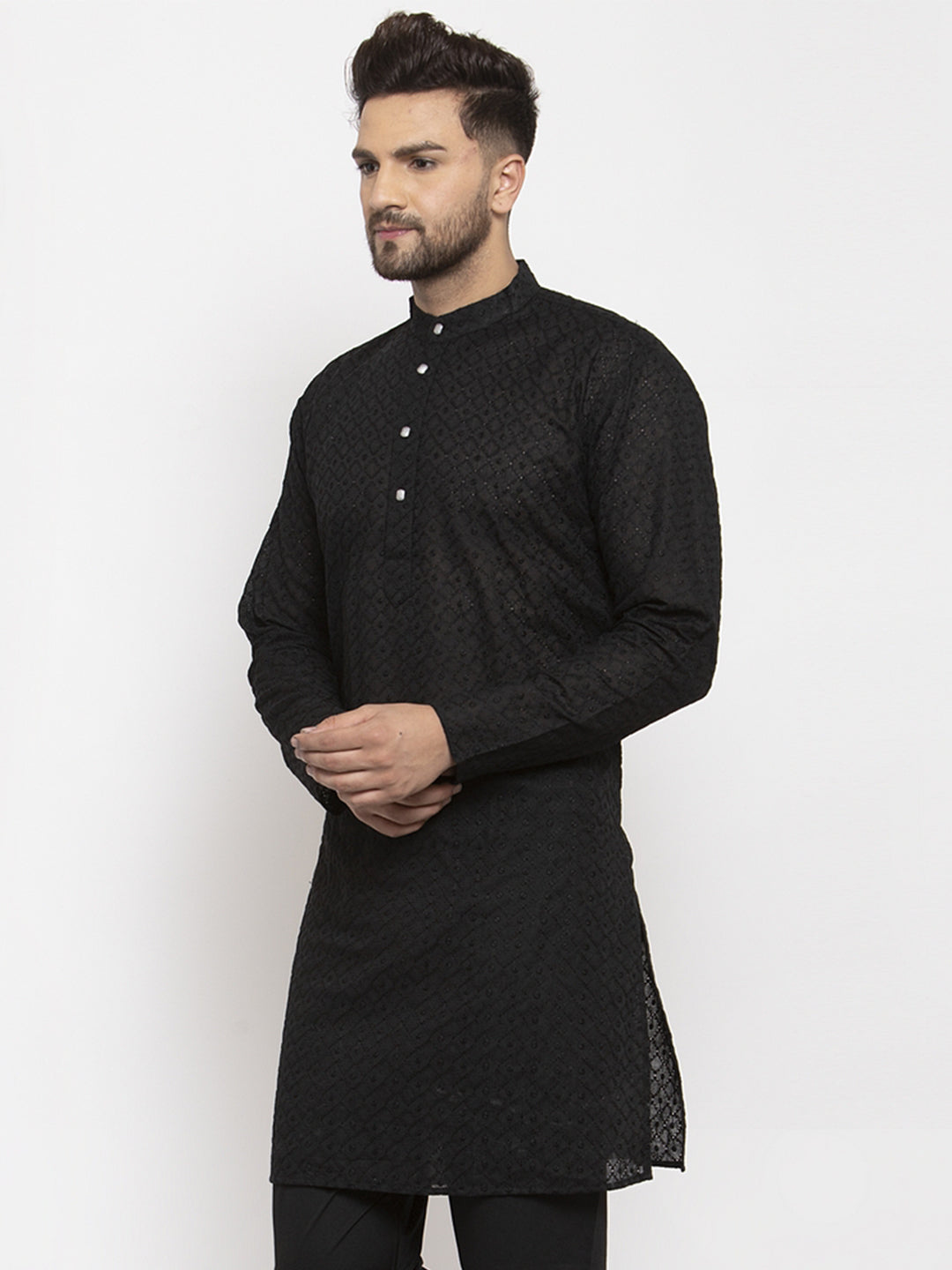 Men Ethnic  Embroidered  Pure Cotton Kurta