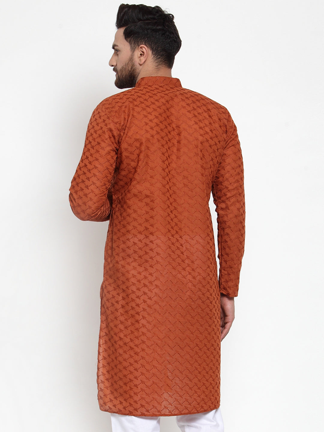 Men Ethnic  Embroidered  Pure Cotton Kurta
