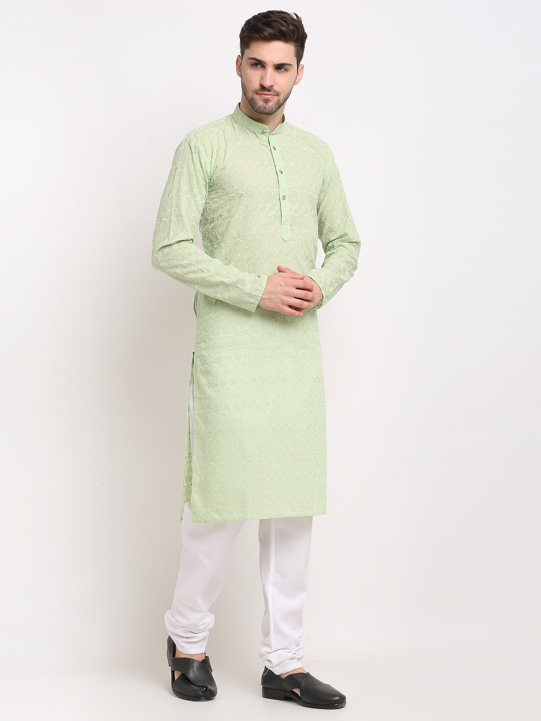 Men Ethnic  Embroidered  Pure Cotton Kurta