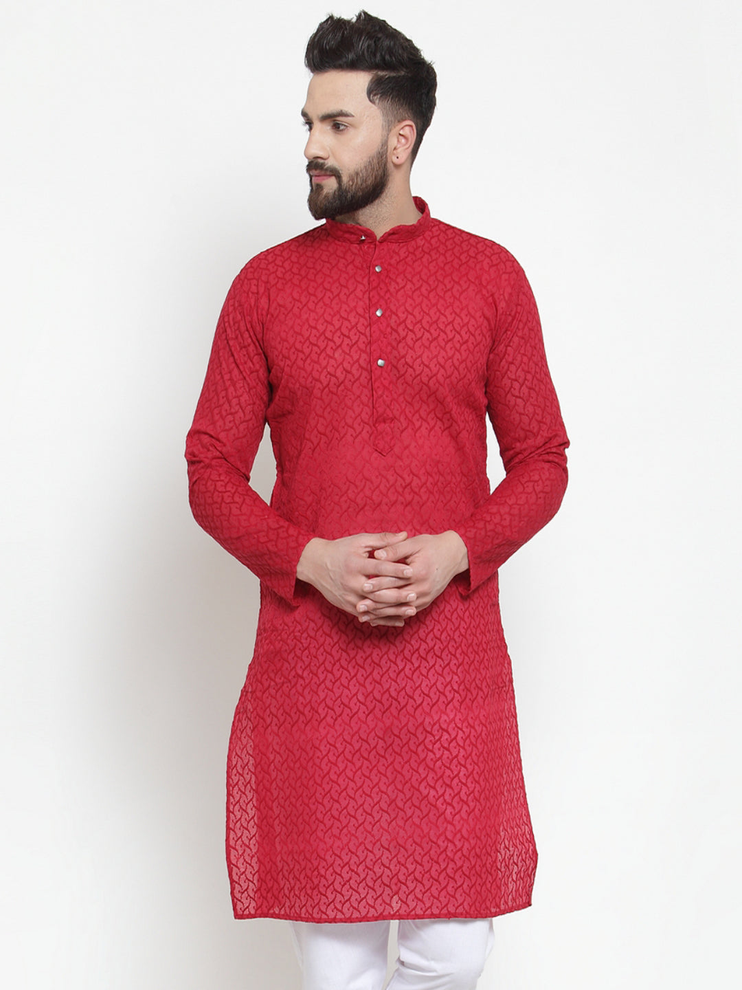 Men Ethnic  Embroidered  Pure Cotton Kurta