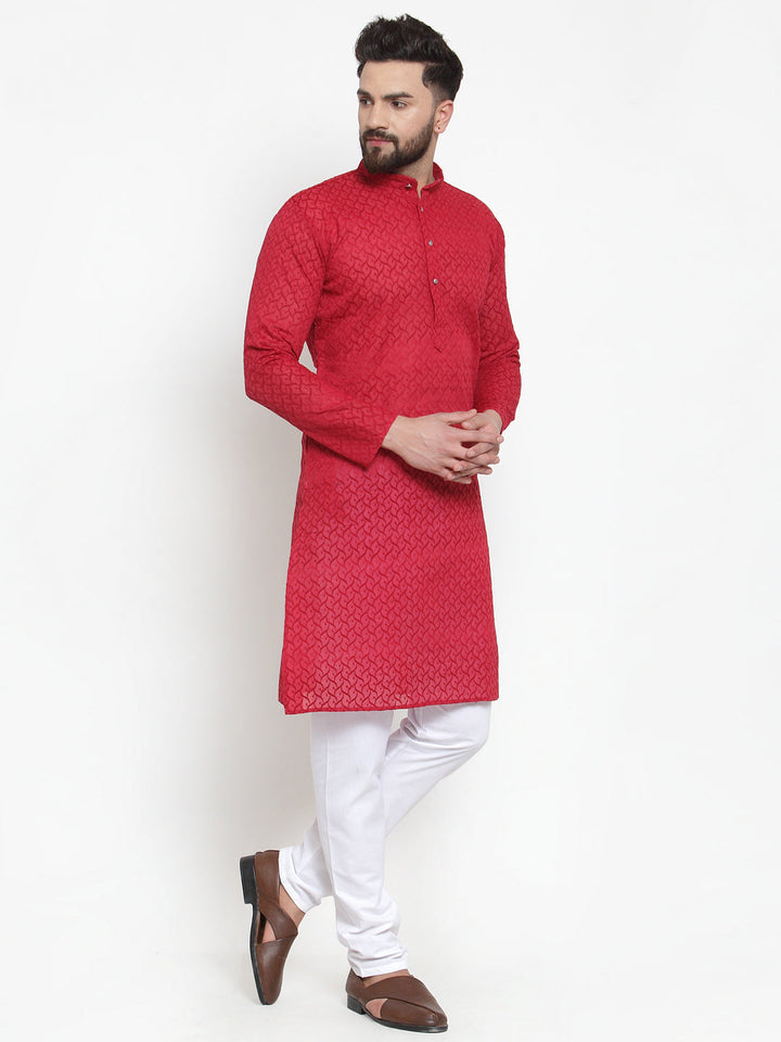 Men Ethnic  Embroidered  Pure Cotton Kurta