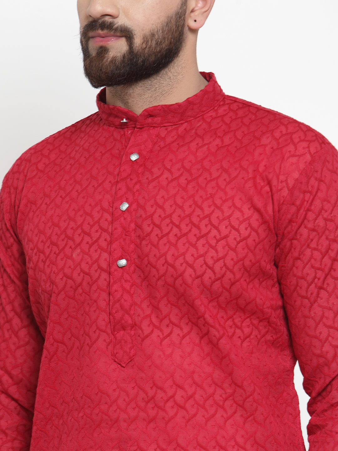 Men Ethnic  Embroidered  Pure Cotton Kurta