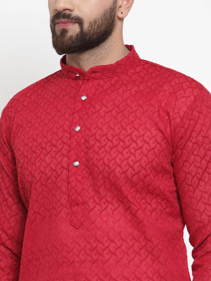 Men Ethnic  Embroidered  Pure Cotton Kurta