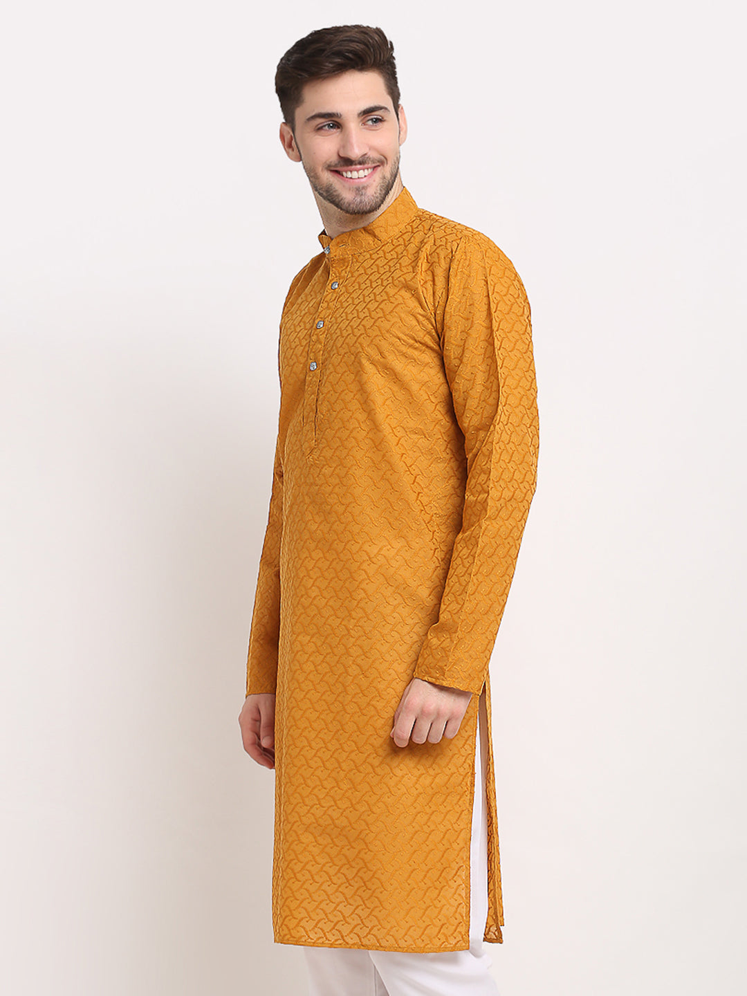 Men Ethnic  Embroidered  Pure Cotton Kurta