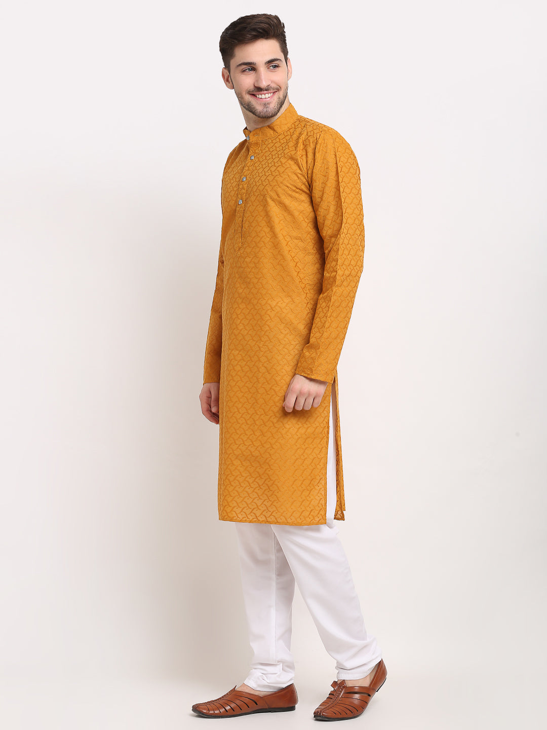Men Ethnic  Embroidered  Pure Cotton Kurta