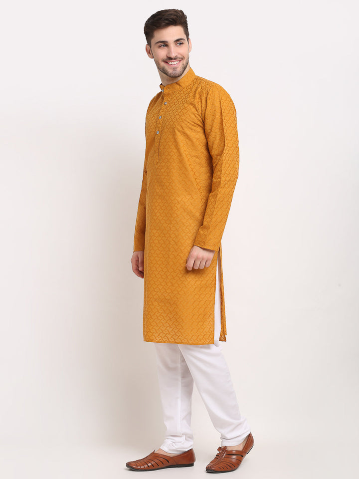 Men Ethnic  Embroidered  Pure Cotton Kurta