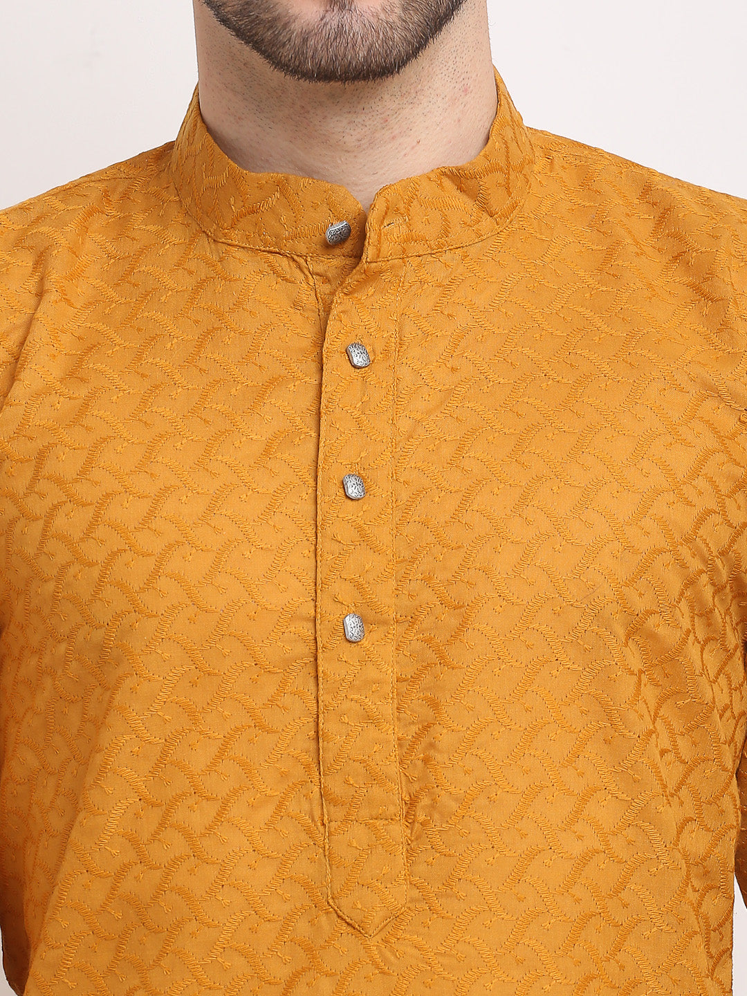 Men Ethnic  Embroidered  Pure Cotton Kurta