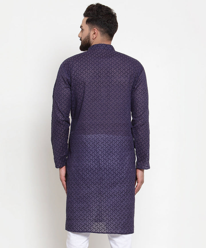 Men Ethnic  Embroidered  Pure Cotton Kurta