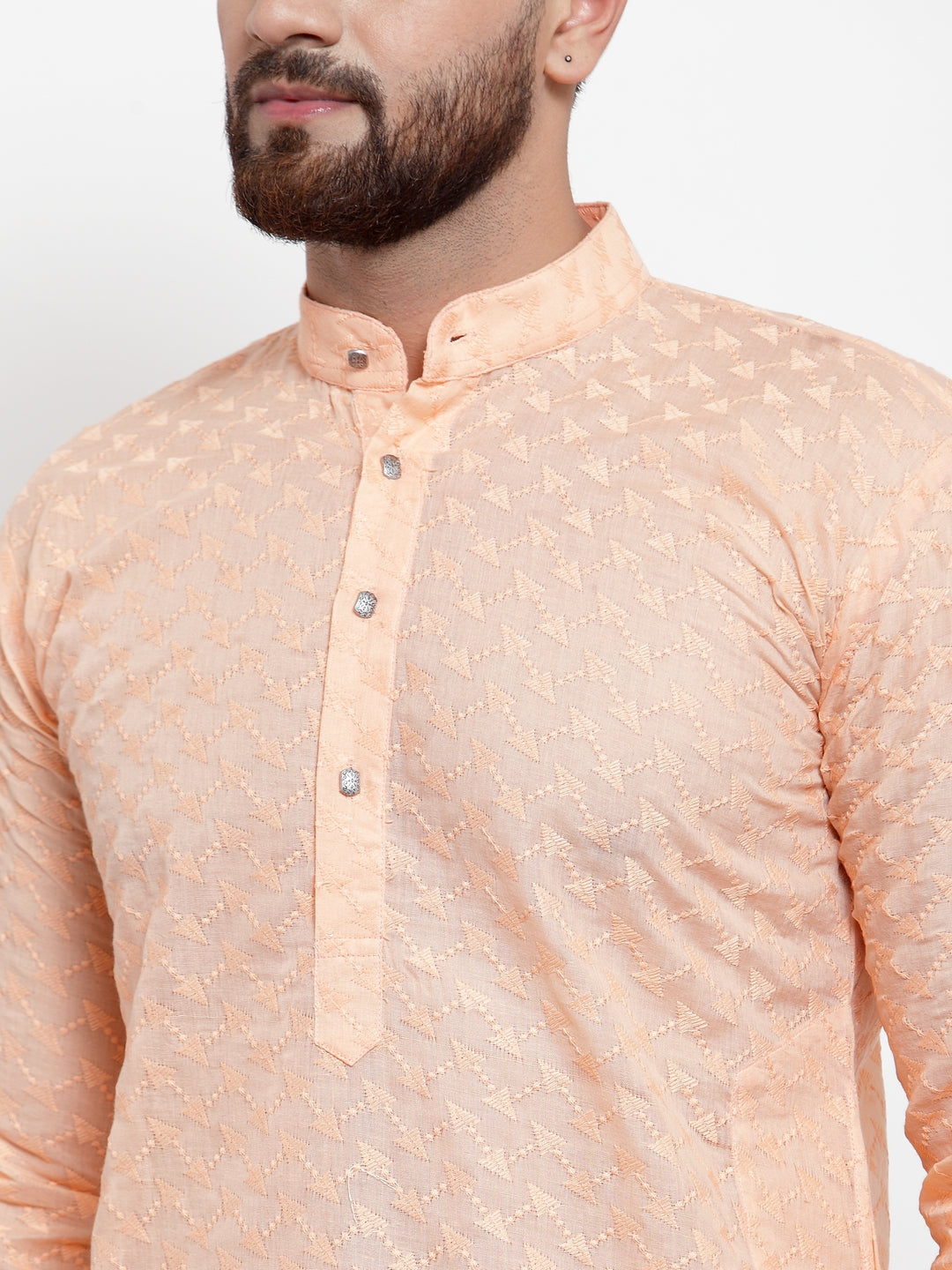 Men Ethnic  Embroidered  Pure Cotton Kurta