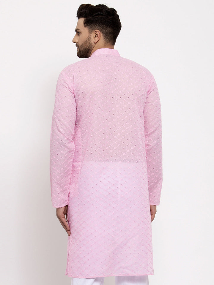 Men Ethnic  Embroidered  Pure Cotton Kurta