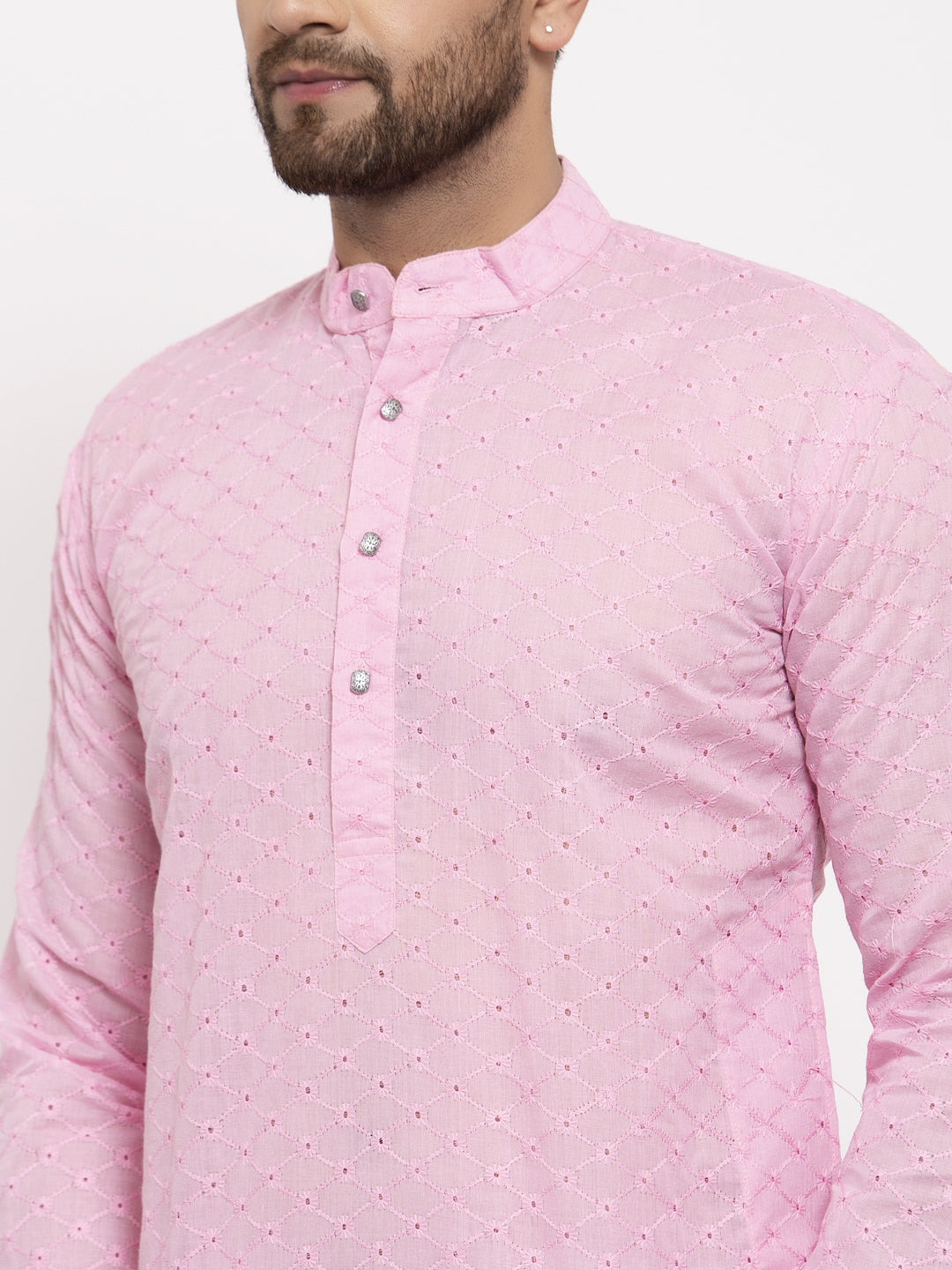 Men Ethnic  Embroidered  Pure Cotton Kurta