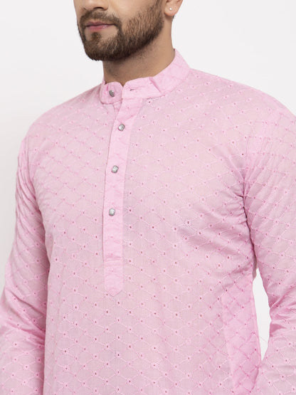 Men Ethnic  Embroidered  Pure Cotton Kurta